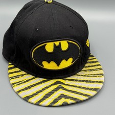 New Era 9FIFTY Batman DC Comics Zubaz Snapback Hat Kids Black Yellow Zebra Print