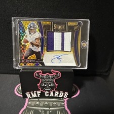 2023 Select Jumbo Swatches Gold Prizm Zay Flowers ROOKIE PATCH AUTO /10