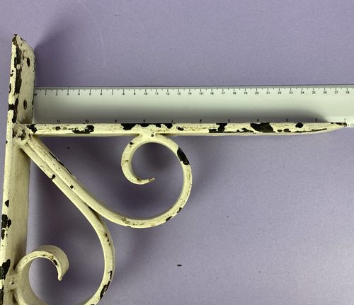 Pair of Vintage Heavy Duty Ornate Cast Iron Shelf Brackets 10 x 10" - Picture 7 of 9