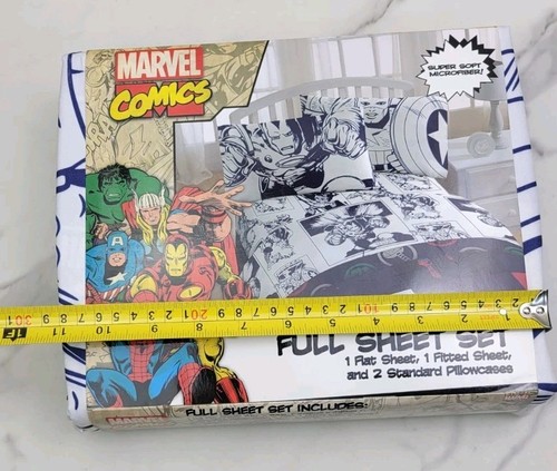 Jay Franco Marvel Comics Avengers Full 4 Pc Sheet Set Hulk Spiderman Iron Man - Picture 11 of 13