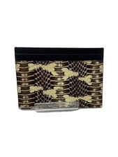 CELINE Card Case Leather BRW Animal Women's