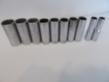 Vtg. Craftsman 10pc 12 Dr. 12pt Deep Socket Set V Series 1-18 To 12 P1 Vtg. Craftsman 10pc 12 Dr. 12pt Deep Socket Set V Series 1-18 To 12 P1