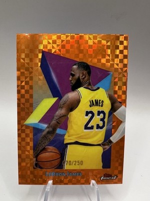 2024-25 Topps Finest LeBron James ORANGE CHECKERBOARD #45 /250 LA LAKERS