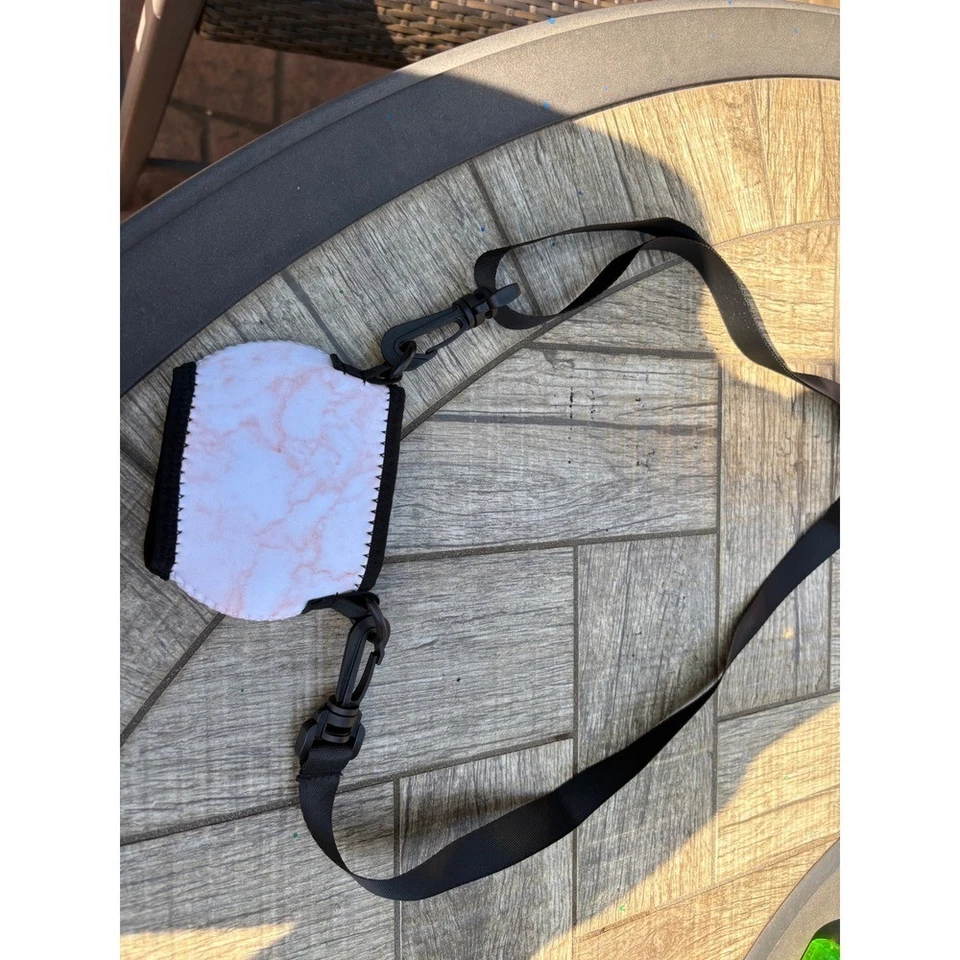 Nuevo Soporte para Copa de Vino Eslinga Patrón de Mármol Rosa Porta Bebidas Ajustable Foto 4 de 4