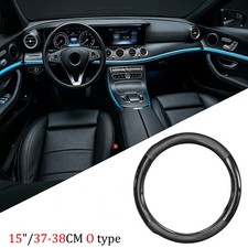 15 For Bmw Black Non-slip Carbon Fiber Stitching Leather Steering Wheel Cover 15 For Bmw Black Non-slip Carbon Fiber Stitching Leather Steering Wheel Cover