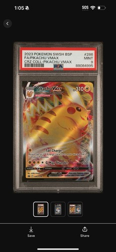 2023 Pokemon SWSH Black Star Promo #286 Full Art / Pikachu VMAX PSA 9