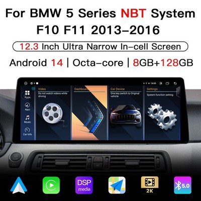 Ultra Narrow 12.3Inch Android Radio 128G for BMW 5 Series F10 2013-2016 Carplay