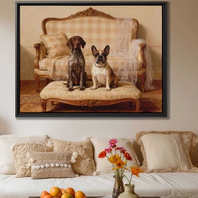 German Shorthaired Pointer Oil Painting Canvas Print for Living Room Decor