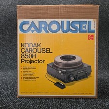 VTG Kodak Carousel 850H Slide Projector w/ Lens auto focus remote TESTED WORKS