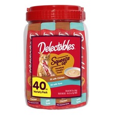 Delectables Squeeze Up Variety Pack Lickable Cat Treats, 0.5-oz tube, 40 count