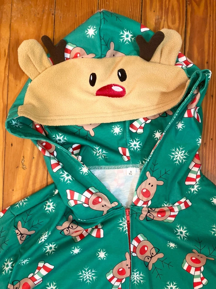 Pijama Rudolph Hombre Adulto Una Pieza Talla S Verde Navidad Foto 2 de 4