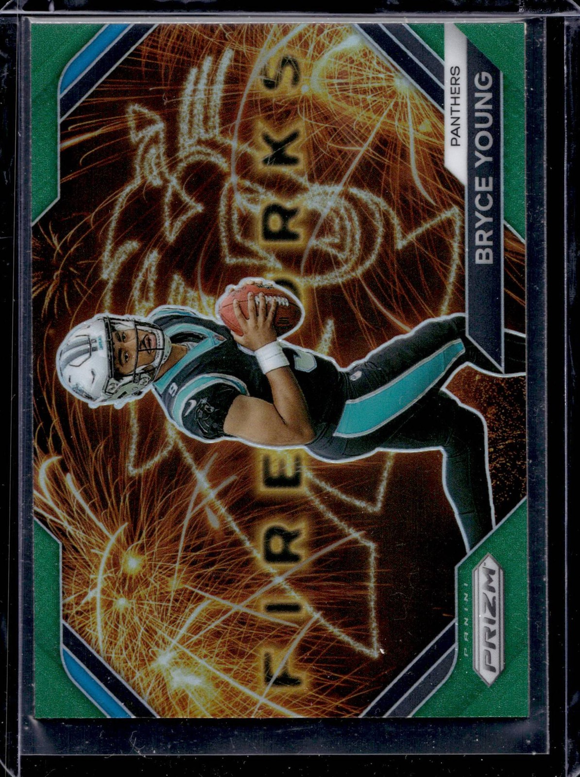 Bryce Young Panini Prizm Fireworks #F6 Green