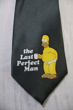 The Simpsons Matt Groening Tie Cravatta Necktie Vintage Tweedy