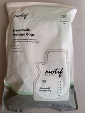 Motif Medical Breast Milk Storage Bags 8oz Single Use 100 count New  Sealed