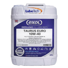EXOL EURO 5 10w40 FULLY SYNTHETIC LOW SAPS DIESEL ENGINE OIL 20 LITRE MAN 3477 3.75 per litre