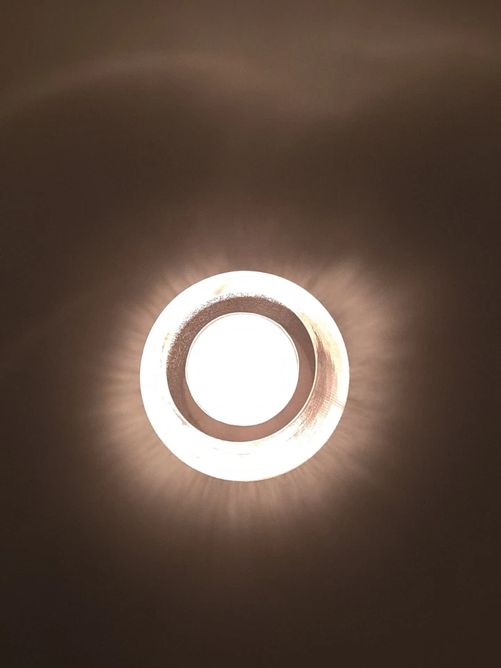 Candelabro de luz de té translúcido rosa perla impreso en 3D LED brillante decoración moderna Foto 2 de 4