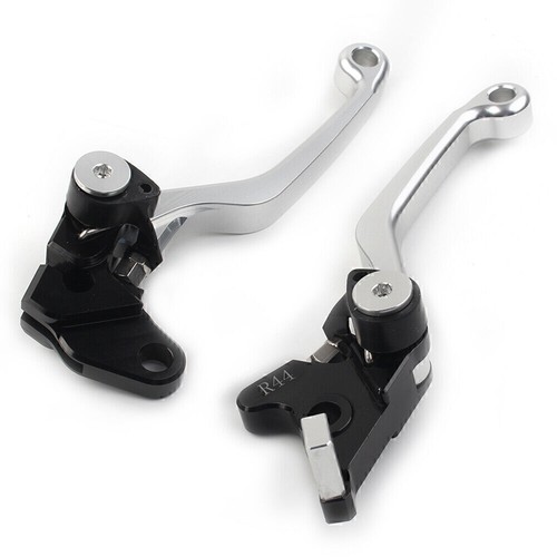 Palancas de freno de embrague de suciedad pivotante para Kawasaki KLX250 D-TRACKER 1993-1997 PLATEADAS - Imagen 6 de 6