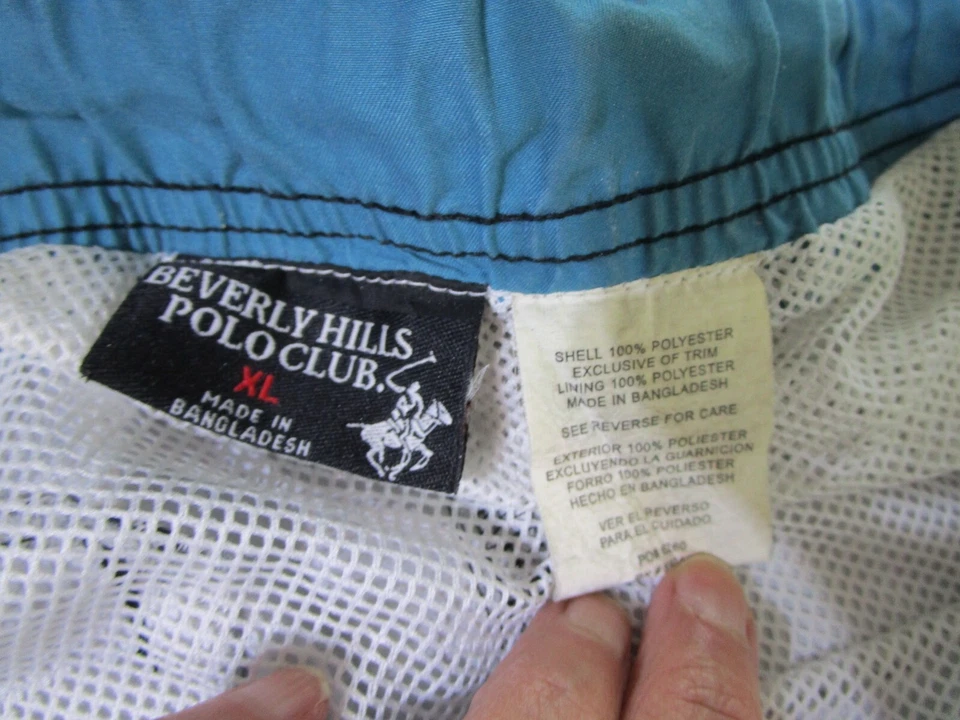 Bermuda de tabuleiro masculina Beverly Hills polo club XL preta cinza azul bolsos forrados - Imagem 4 de 4