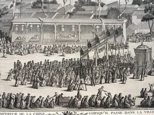 BEIJING EMPERADOR DE CHINA 1786 ISODORO HELMAS GRAN VISTA ANTIGUA SIGLO XVIII - Imagen 5 de 7