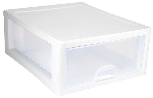 Sterilite 16 Qt Clear Stacking Storage Drawer Container (6 Pack) + 6 Qt (6 Pack) - Picture 3 of 7