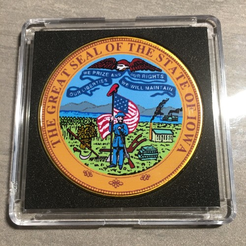 IOWA State Seal Challenge moneta colorata USA inclusa! Nuovissimo di zecca! - Foto 4 di 11