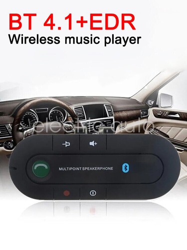 Wireless Bluetooth Speaker Hands-Free Car Kit Speakerphone Visor Clip Receiver - Picture 10 of 18