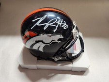 Phillip Lindsay Signed Denver Broncos Mini-Helmet (JSA COA)