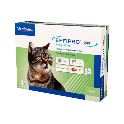 EFFIPRO¹ Duo Chat traitement tiques puces flea tick treatment 50ml 4 pipettes - Bild 4 von 4