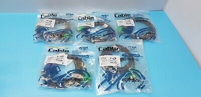 Aten 2L-5202U USB VGA KVM cable CS-1708 CS-1716 Lot of 5