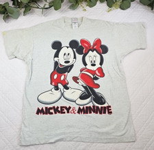 VTG Mickey Unlimited Minnie and Mickey Size XL Made in USA Gray T-Shirt