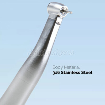 Joydental 1:5 Increasing Optic LED Contra Angle Handpiece – High-Speed Dental Lab Tool, Push Button Chuck, Fit E-Type Electric Motor