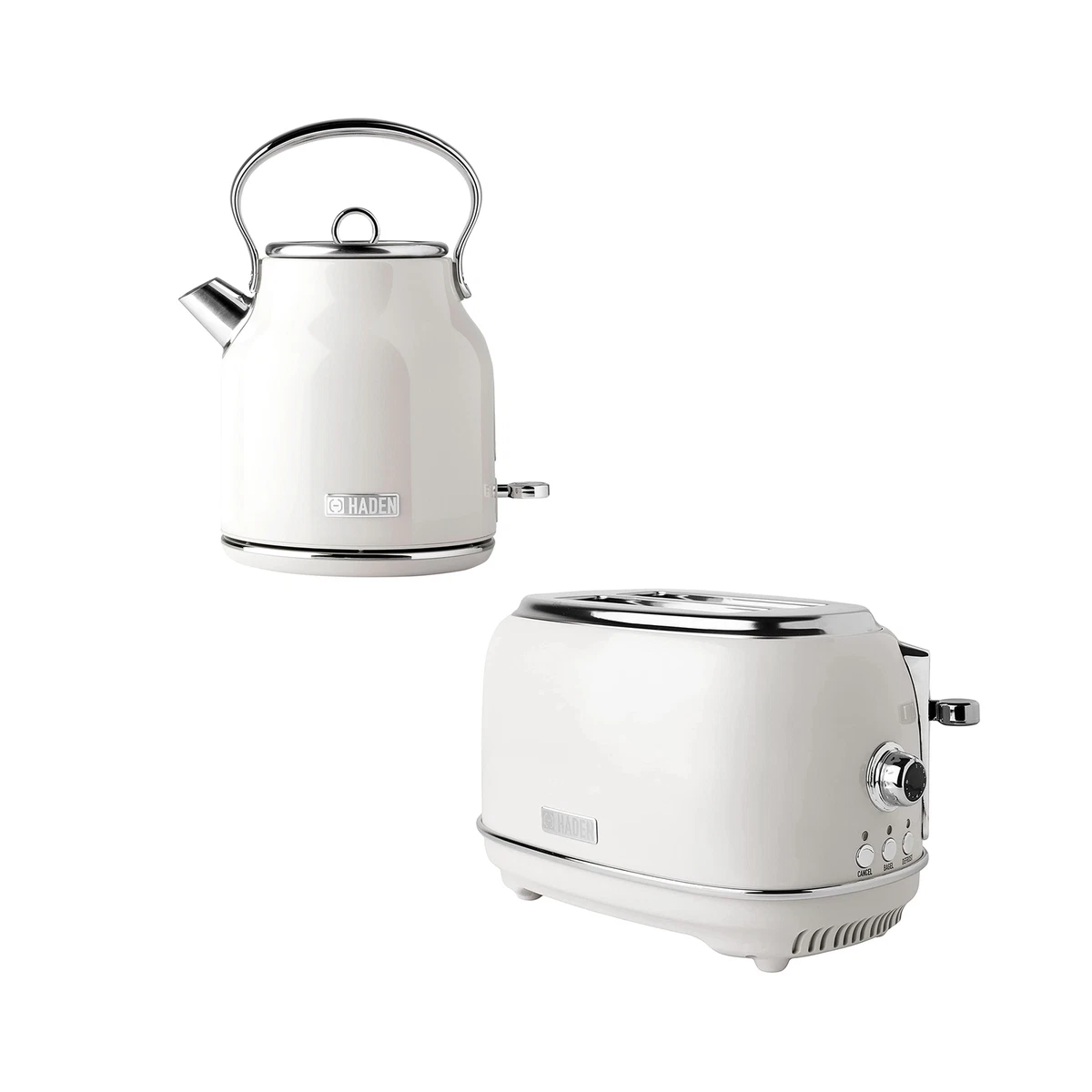 Haden Heritage 1.7 L Stainless Steel Electric Kettle with 2 Slice