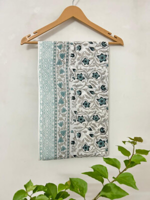 Hand Block Print Baumwolle Schals Strand Sarongs Weicher Voile Stoff Sommer P...