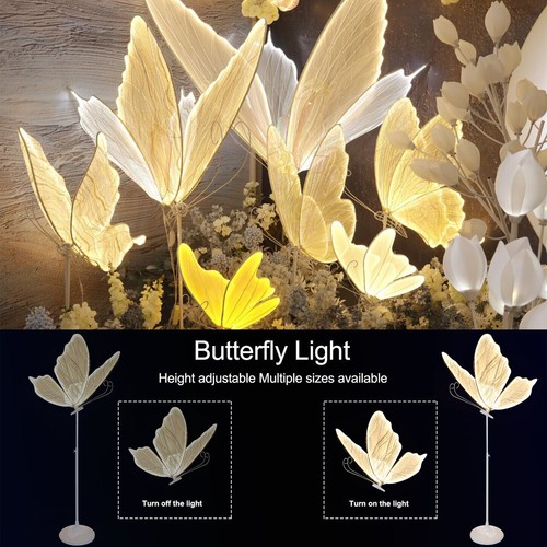 Lámpara de Pie Mariposa Luminosa Gigante Iluminación LED Boda Fiesta Decoración Accesorios - Imagen 6 de 9