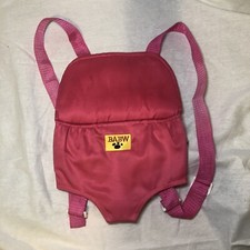 Build A Bear Hot Pink Soft Backpack Bear Carrier BABW Plush Pet Baby Adjustable