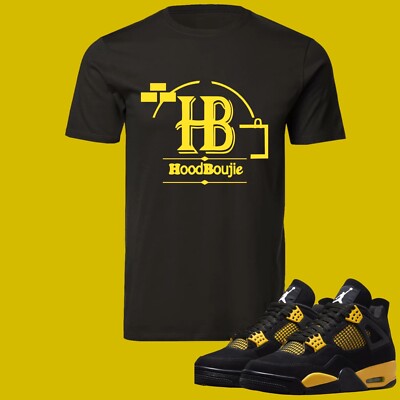 jordan 4 yellow and black shirt