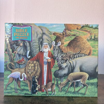 Rare 1993 Noah's Ark 1 Jigsaw Bible Puzzle 100 Large Pieces Tom La
