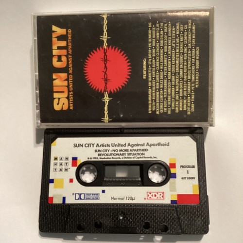 SUN CITY Artists United Against Apartheid Cassette Tape Joey Ramone Miles Davis - Picture 5 of 6