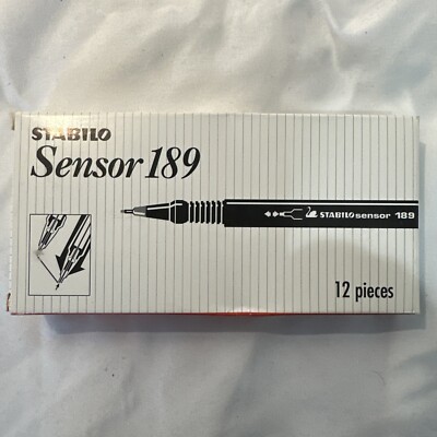 Fineliner with Cushioned F-Tip - STABILO SENSOR F - Pack of 10 - Black