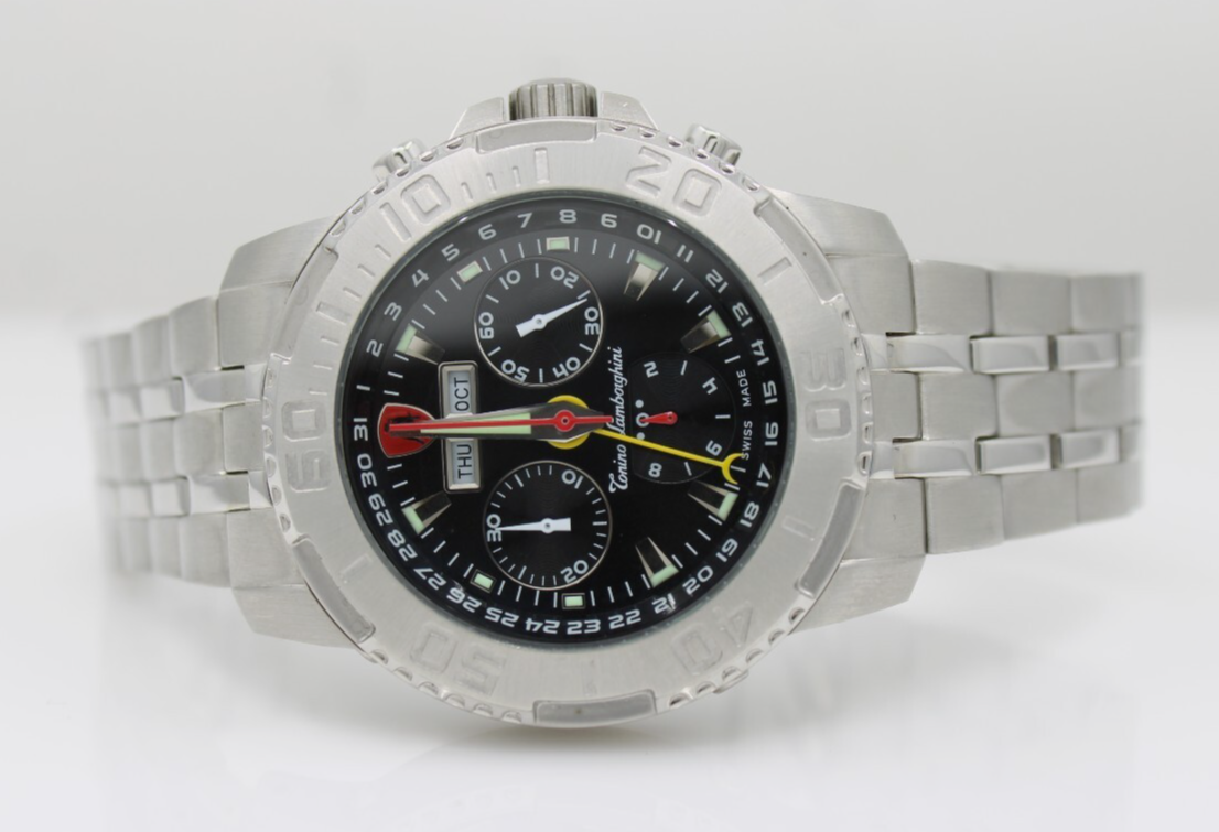 TOGINON NEO61-61 6.1インチ Tonino Lamborghini Spider Black 40mm Day Month Chronograph Dial