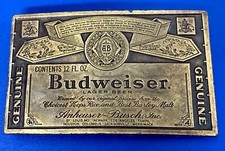 Budweiser Larger King Of Beers Anheuser Busch Bergamot Promo Belt Buckle A-168