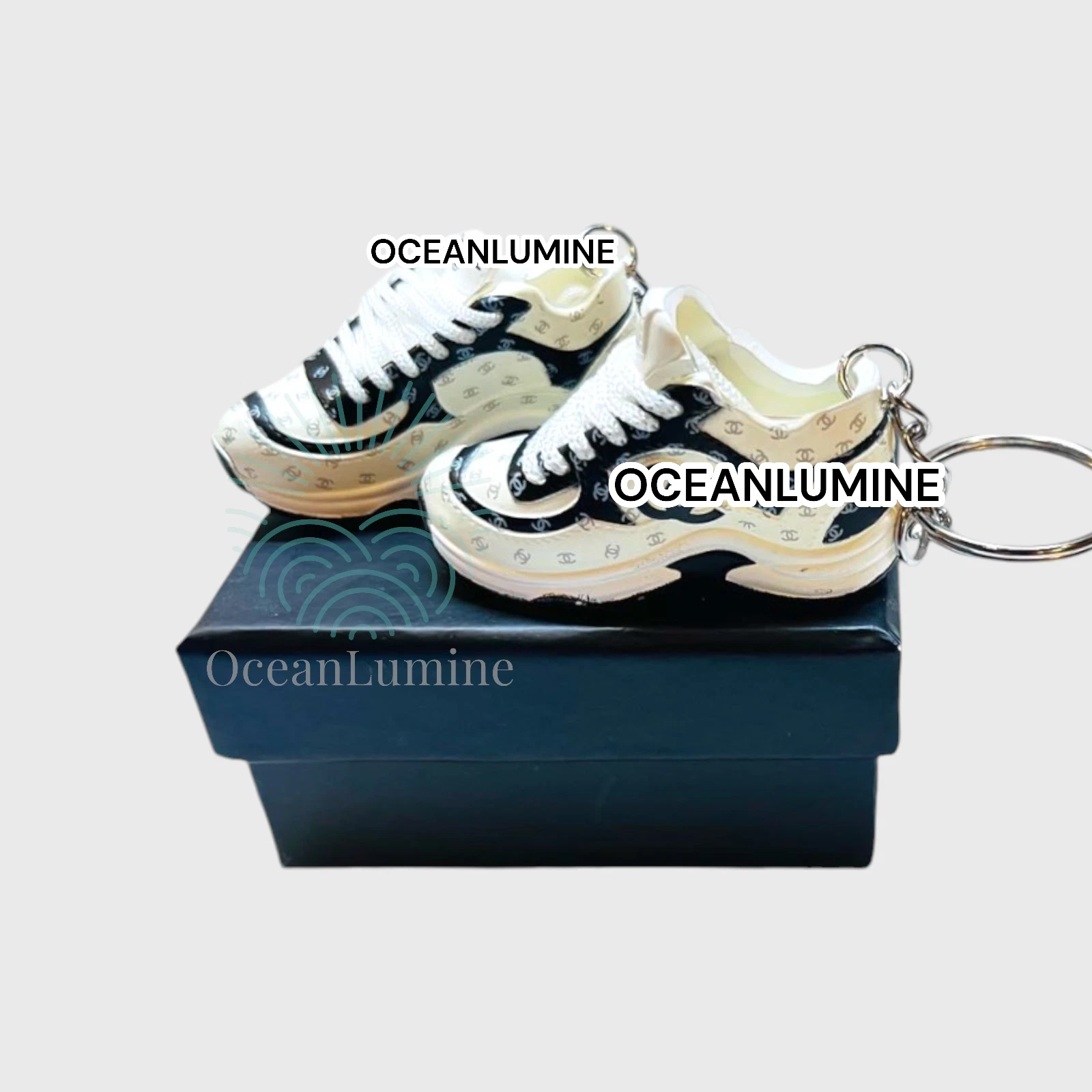 Rare Mini Porte clés Baskets Design Luxe Boîte à Chaussures 3D Cadeau/Charm Haute Qualité