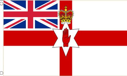 5' x 3 Red Hand of Ulster Loyalist Flag Northern Ireland Irish Union Jack Canton - Picture 1 of 1