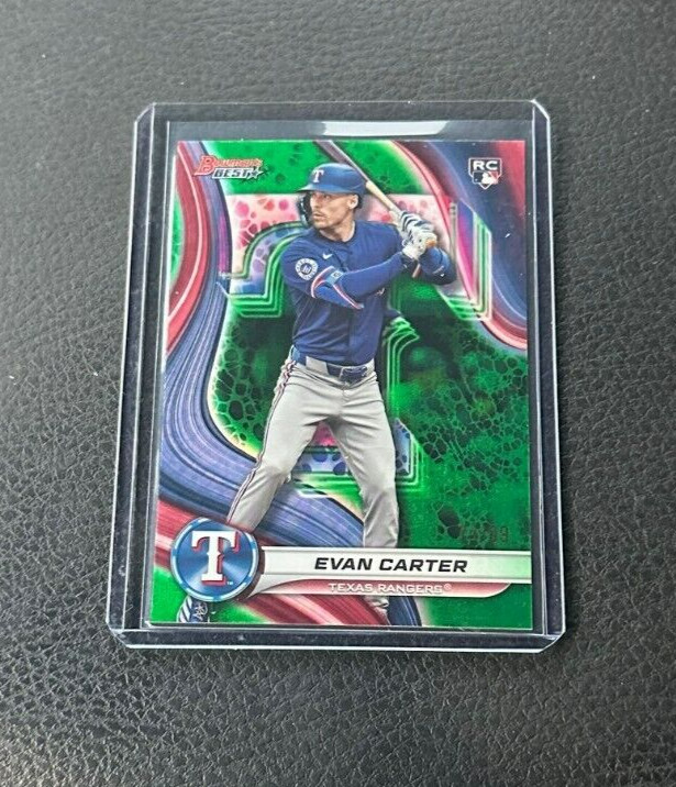 2024 Bowman's Best Evan Carter Rookie Green Refractor 74/99
