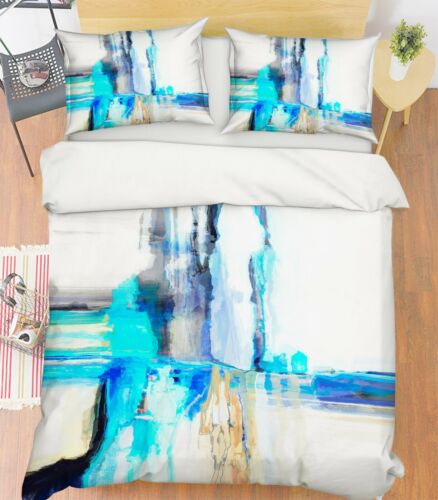 3D White Blue A012 Bed Pillowcases Quilt Duvet Cover Michael Tienhaara Zoe - Photo 1/6