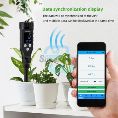 YY-1033 Smart Soil PH Tester Meter Bluetooth APP Soil Temp Acidity Analyzer