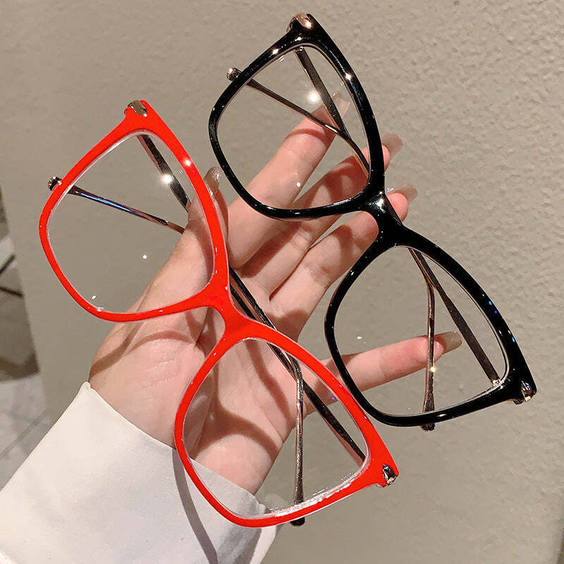 New Retro Fashion Large Rim Cat Eye Anti-blue Light Glasses