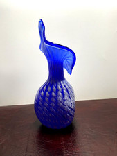 Art GLASS VASE Hand Blown ''MURANO'' 10''Tall