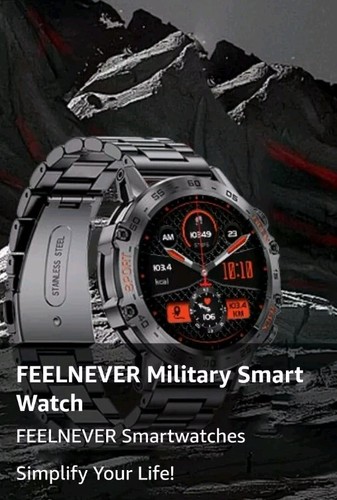 Military Smart Watch for Men 2023, Smart Watches with Bluetooth Voice Call Fitne - 第 21/22 張圖片