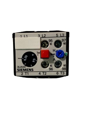 NEW SIEMENS 3UA59 00-0E OVERLOAD RELAY 3UA59000E 0.25A-0.4A  600V AC
